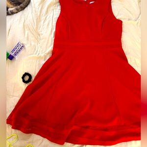 Classic Calvin Klien red knee length professional dress size 12